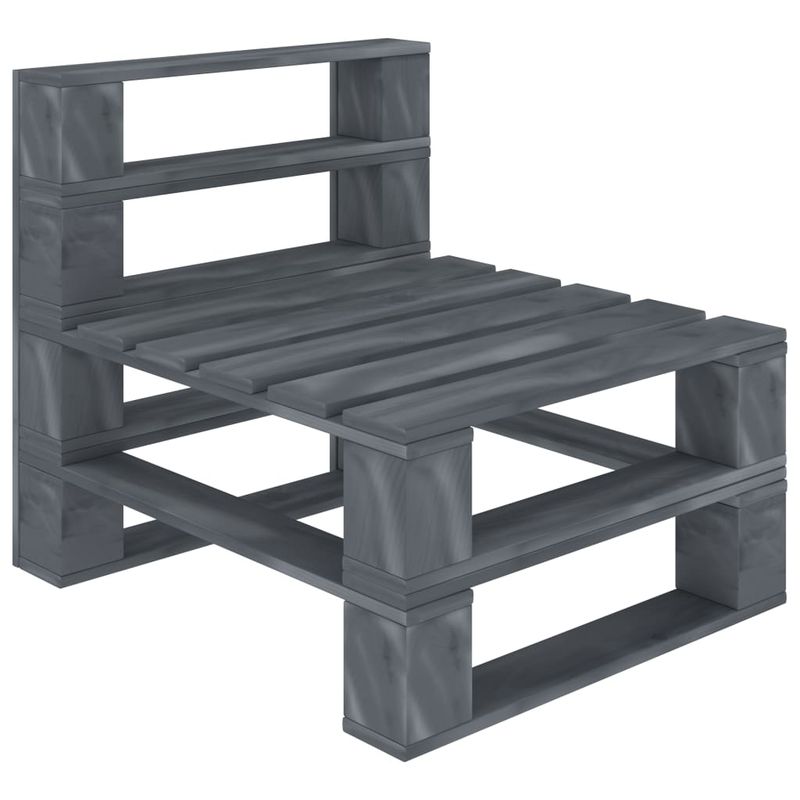 Casa si Gradina - Gradina si terasa - Mobilier exterior - Canapele si fotolii gradina - Canapea de gradina de mijloc din paleti cu perne bej, lemn, bej - Infinity.ro