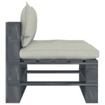 Casa si Gradina - Gradina si terasa - Mobilier exterior - Canapele si fotolii gradina - Canapea de gradina de mijloc din paleti cu perne bej, lemn, bej - Infinity.ro