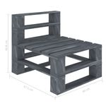 Casa si Gradina - Gradina si terasa - Mobilier exterior - Canapele si fotolii gradina - Canapea de gradina de mijloc din paleti cu perne bej, lemn, bej - Infinity.ro