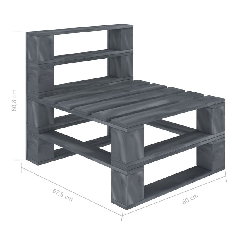Casa si Gradina - Gradina si terasa - Mobilier exterior - Canapele si fotolii gradina - Canapea de gradina de mijloc din paleti cu perne bej, lemn, bej - Infinity.ro