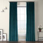 Casa si Gradina - Textile si covoare - Perdele si draperii - Draperii - Set draperii din catifea cu rejansa din bumbac tip fagure, Madison, 250x260 cm, densitate 700 g/ml, Turcoaz, 2 buc - Infinity.ro