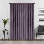 Casa si Gradina - Textile si covoare - Perdele si draperii - Draperii - Set draperii din catifea cu rejansa transparenta cu ate pentru galerie, Madison, 250x220 cm, densitate 700 g/ml, Mauve, 2 buc - Infinity.ro