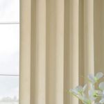Casa si Gradina - Textile si covoare - Perdele si draperii - Draperii - Set draperii din catifea cu rejansa transparenta cu ate pentru galerie, Madison, 250x230 cm, densitate 700 g/ml, Crem, 2 buc - Infinity.ro