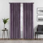 Casa si Gradina - Textile si covoare - Perdele si draperii - Draperii - Set draperii din catifea cu rejansa transparenta cu ate pentru galerie, Madison, 250x210 cm, densitate 700 g/ml, Mauve, 2 buc - Infinity.ro