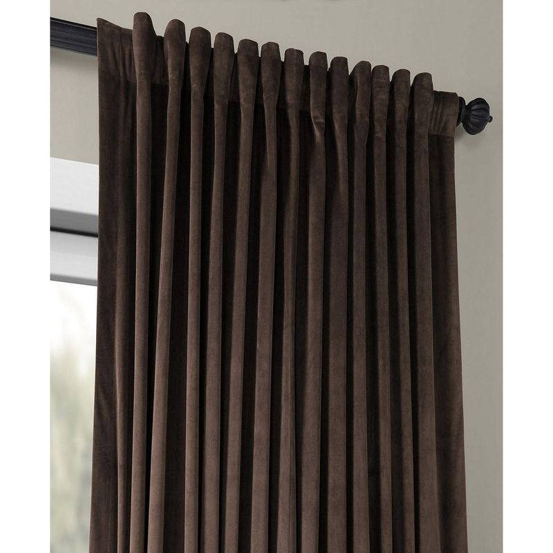 Casa si Gradina - Textile si covoare - Perdele si draperii - Draperii - Set draperii din catifea cu rejansa transparenta cu ate pentru galerie, Madison, 250x220 cm, densitate 700 g/ml, Maro inchis, 2 buc - Infinity.ro