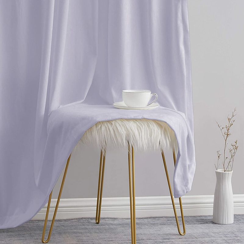 Casa si Gradina - Textile si covoare - Perdele si draperii - Draperii - Set draperii din catifea cu inele argintii, Madison, 200x220 cm, densitate 700 g/ml, Very light purple, 2 buc - Infinity.ro