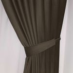 Casa si Gradina - Textile si covoare - Perdele si draperii - Draperii - Draperie din catifea cu rejansa transparenta cu ate pentru galerie, Madison, 150x220 cm, densitate 700 g/ml, Wood brown, 1 buc - Infinity.ro