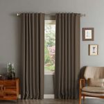 Casa si Gradina - Textile si covoare - Perdele si draperii - Draperii - Draperie din catifea cu rejansa transparenta cu ate pentru galerie, Madison, 150x220 cm, densitate 700 g/ml, Wood brown, 1 buc - Infinity.ro