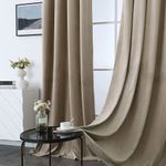 Casa si Gradina - Textile si covoare - Perdele si draperii - Draperii - Draperie din catifea cu rejansa din bumbac tip fagure, Madison, 200x230 cm, densitate 700 g/ml, Bej, 1 buc - Infinity.ro