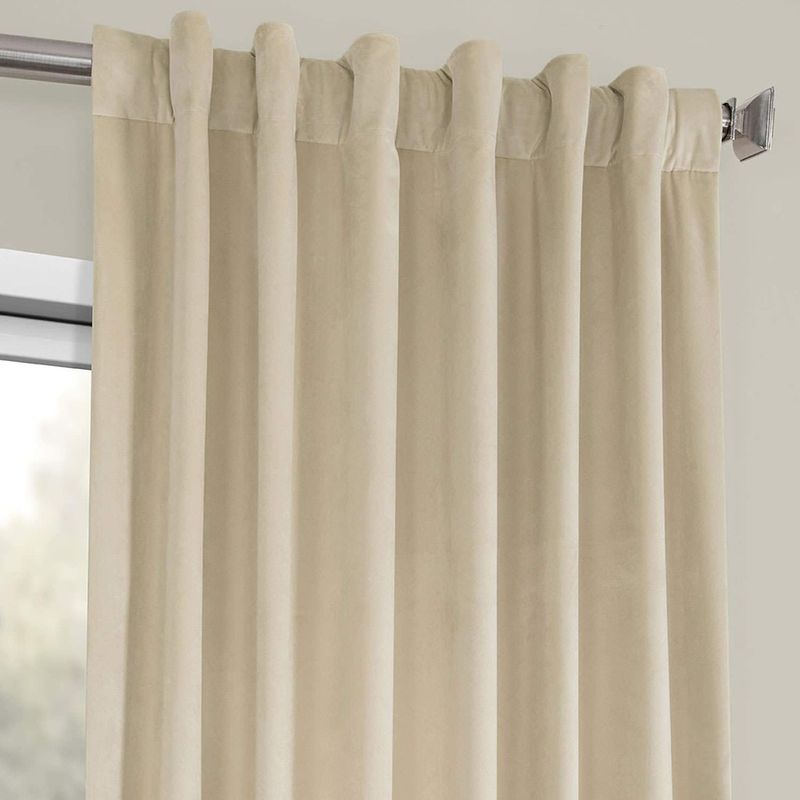 Casa si Gradina - Textile si covoare - Perdele si draperii - Draperii - Set draperii din catifea cu rejansa transparenta cu ate pentru galerie, Madison, 150x210 cm, densitate 700 g/ml, Linen Cream, 2 buc - Infinity.ro
