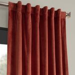 Casa si Gradina - Textile si covoare - Perdele si draperii - Draperii - Set draperii din catifea cu rejansa transparenta cu ate pentru galerie, Madison, 250x270 cm, densitate 700 g/ml, Spice orange, 2 buc - Infinity.ro