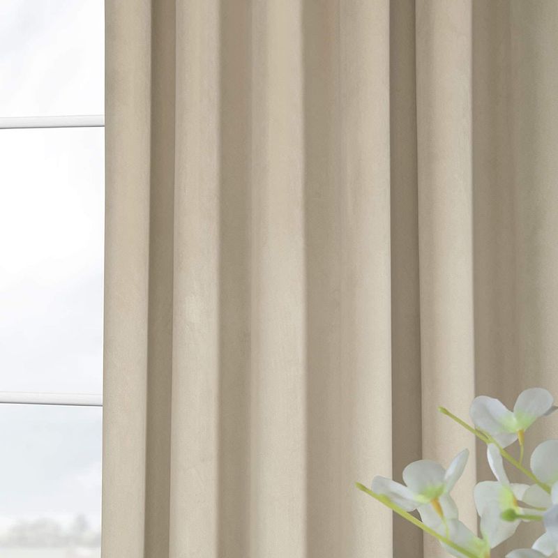 Casa si Gradina - Textile si covoare - Perdele si draperii - Draperii - Set draperii din catifea cu rejansa din bumbac tip fagure, Madison, 150x230 cm, densitate 700 g/ml, Linen Cream, 2 buc - Infinity.ro