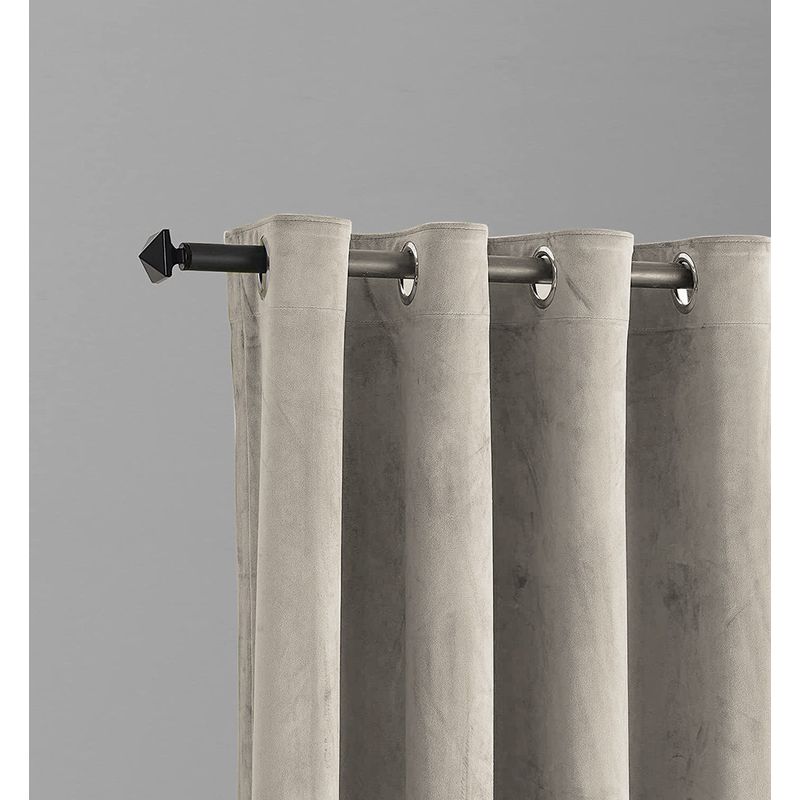 Casa si Gradina - Textile si covoare - Perdele si draperii - Draperii - Set draperii din catifea cu inele crom, Madison, 250x235 cm, densitate 700 g/ml, Sand Dollar, 2 buc - Infinity.ro