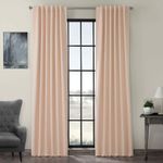 Casa si Gradina - Textile si covoare - Perdele si draperii - Draperii - Set draperii din catifea cu rejansa transparenta cu ate pentru galerie, Madison, 250x210 cm, densitate 700 g/ml, Misty rose, 2 buc - Infinity.ro