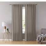 Casa si Gradina - Textile si covoare - Perdele si draperii - Draperii - Draperie din catifea cu rejansa transparenta cu ate pentru galerie, Madison, 250x250 cm, densitate 700 g/ml, Bej, 1 buc - Infinity.ro