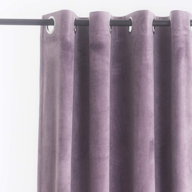 Casa si Gradina - Textile si covoare - Perdele si draperii - Draperii - Draperie din catifea cu inele crom, Madison, 150x245 cm, densitate 700 g/ml, Lavanda, 1 buc - Infinity.ro