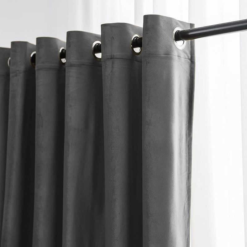Casa si Gradina - Textile si covoare - Perdele si draperii - Draperii - Set draperii din catifea cu inele argintii, Madison, 250x235 cm, densitate 700 g/ml, Anchor, 2 buc - Infinity.ro