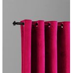 Casa si Gradina - Textile si covoare - Perdele si draperii - Draperii - Draperie din catifea cu inele negre, Madison, 150x210 cm, densitate 700 g/ml, Magenta, 1 buc - Infinity.ro