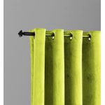 Casa si Gradina - Textile si covoare - Perdele si draperii - Draperii - Draperie din catifea cu inele crom, Madison, 250x240 cm, densitate 700 g/ml, Lime, 1 buc - Infinity.ro