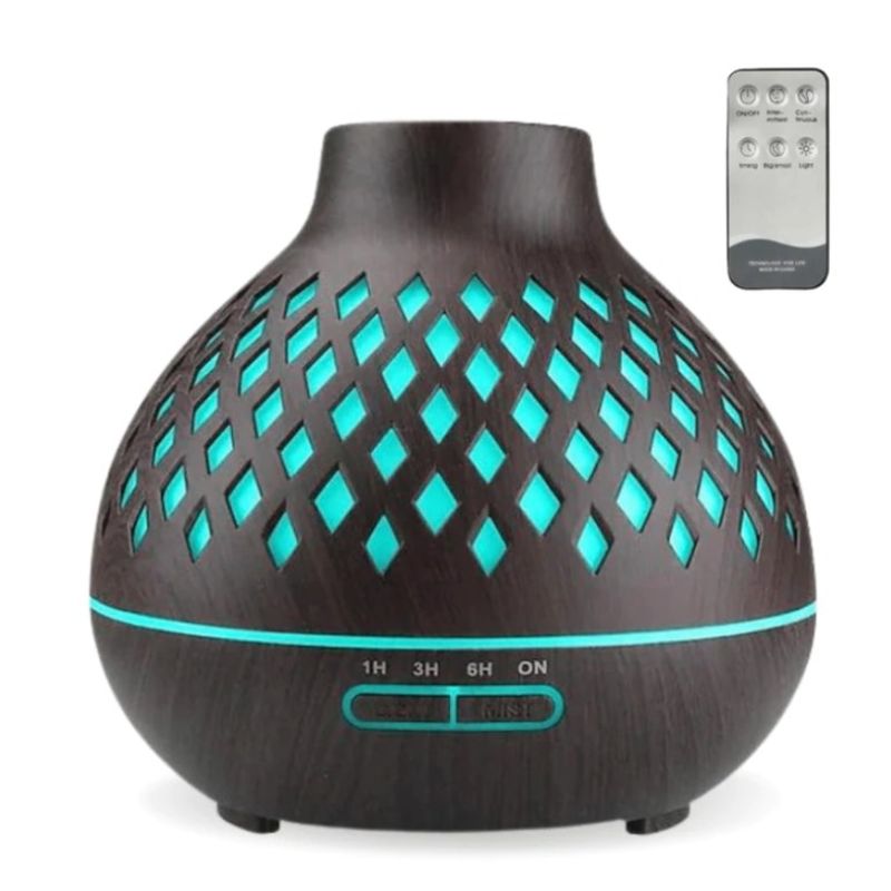 Casa si Gradina - Decoratiuni - Aromaterapie si lumanari - Difuzoare aromaterapie - Difuzor de aroma, Andowl, RGB si telecomanda, rezervor 400ml - Infinity.ro