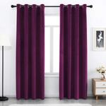 Casa si Gradina - Textile si covoare - Perdele si draperii - Draperii - Set draperii din catifea cu inele albe, Madison, 200x210 cm, densitate 700 g/ml, Mulberry, 2 buc - Infinity.ro