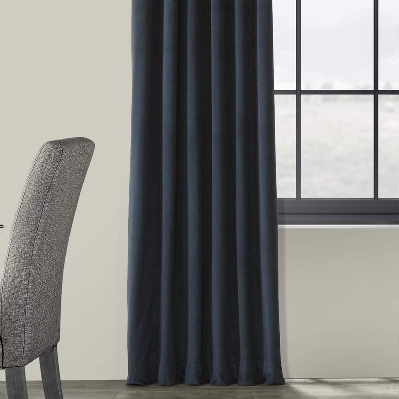 Casa si Gradina - Textile si covoare - Perdele si draperii - Draperii - Draperie din catifea cu inele albe, Madison, 150x225 cm, densitate 700 g/ml, Aegean, 1 buc - Infinity.ro