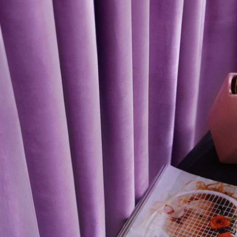 Casa si Gradina - Textile si covoare - Perdele si draperii - Draperii - Set draperii din catifea cu rejansa din bumbac tip fagure, Madison, 250x260 cm, densitate 700 g/ml, Violet, 2 buc - Infinity.ro