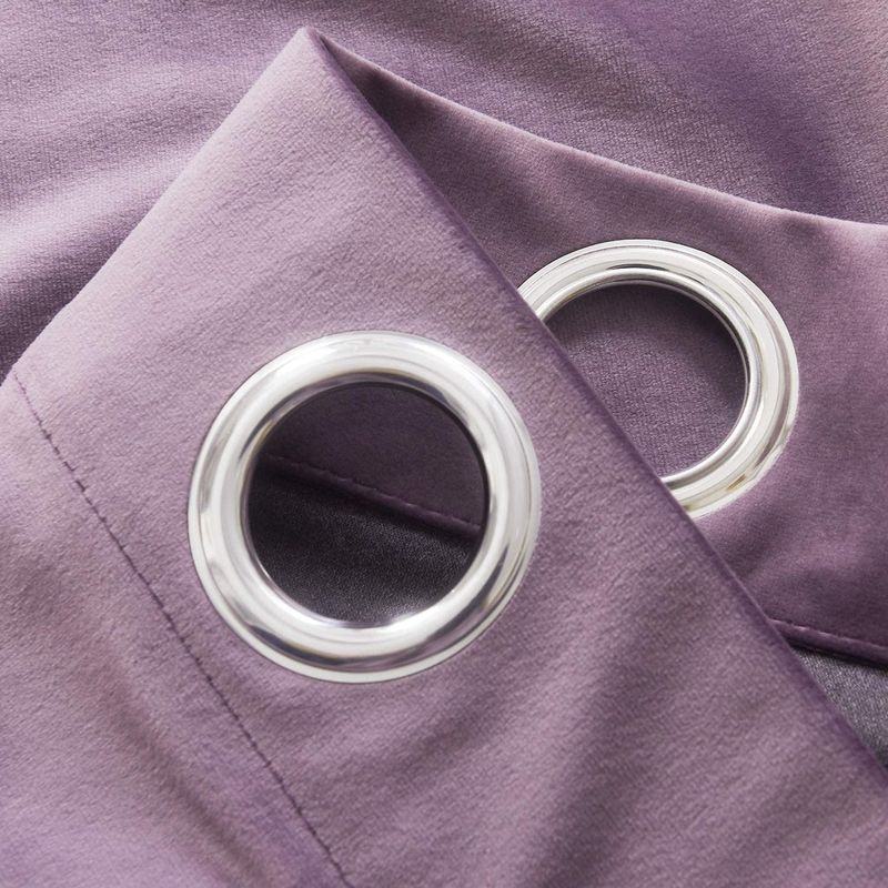 Casa si Gradina - Textile si covoare - Perdele si draperii - Draperii - Set draperii din catifea cu inele argintii, Madison, 200x260 cm, densitate 700 g/ml, Lavanda, 2 buc - Infinity.ro