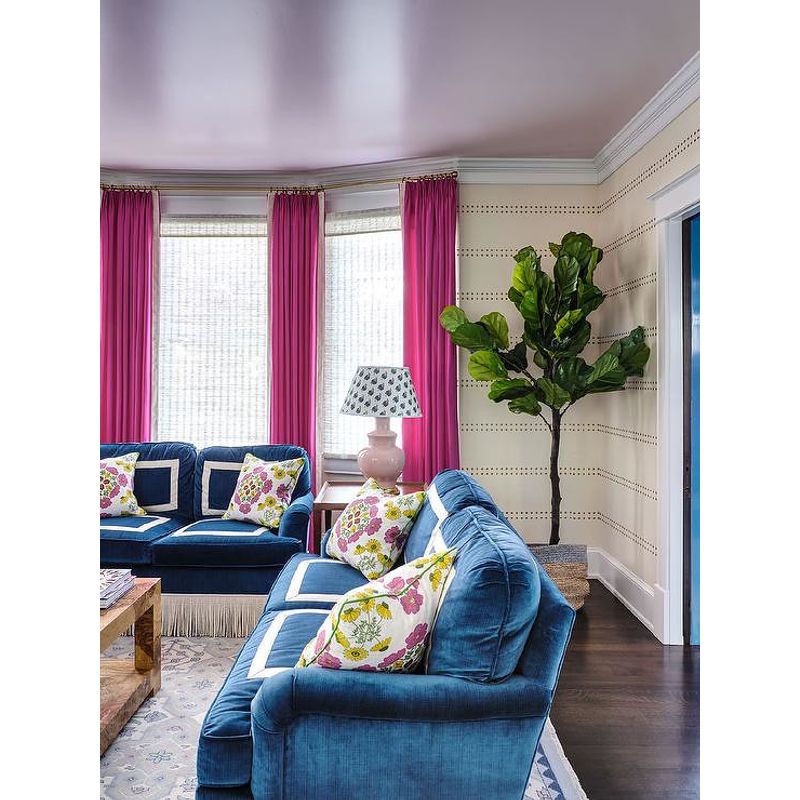 Casa si Gradina - Textile si covoare - Perdele si draperii - Draperii - Set draperii din catifea cu inele negre, Madison, 200x250 cm, densitate 700 g/ml, Magenta, 2 buc - Infinity.ro