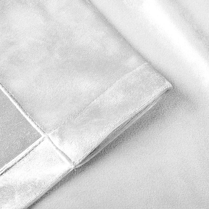Casa si Gradina - Textile si covoare - Perdele si draperii - Draperii - Draperie din catifea cu inele argintii, Madison, 250x250 cm, densitate 700 g/ml, Alb, 1 buc - Infinity.ro