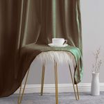 Casa si Gradina - Textile si covoare - Perdele si draperii - Draperii - Set draperii din catifea cu rejansa transparenta cu ate pentru galerie, Madison, 250x210 cm, densitate 700 g/ml, Dark chocolate, 2 buc - Infinity.ro