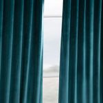 Casa si Gradina - Textile si covoare - Perdele si draperii - Draperii - Set draperii din catifea cu rejansa transparenta cu ate pentru galerie, Madison, 250x270 cm, densitate 700 g/ml, Turcoaz, 2 buc - Infinity.ro