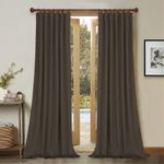 Casa si Gradina - Textile si covoare - Perdele si draperii - Draperii - Set draperii din catifea cu rejansa din bumbac tip fagure, Madison, 250x210 cm, densitate 700 g/ml, Wood brown, 2 buc - Infinity.ro