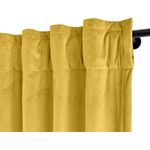 Casa si Gradina - Textile si covoare - Perdele si draperii - Draperii - Set draperii din catifea cu rejansa transparenta cu ate pentru galerie, Madison, 250x230 cm, densitate 700 g/ml, Lemon, 2 buc - Infinity.ro