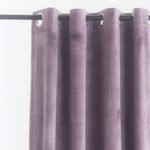 Casa si Gradina - Textile si covoare - Perdele si draperii - Draperii - Draperie din catifea cu inele negre, Madison, 250x255 cm, densitate 700 g/ml, Lavanda, 1 buc - Infinity.ro