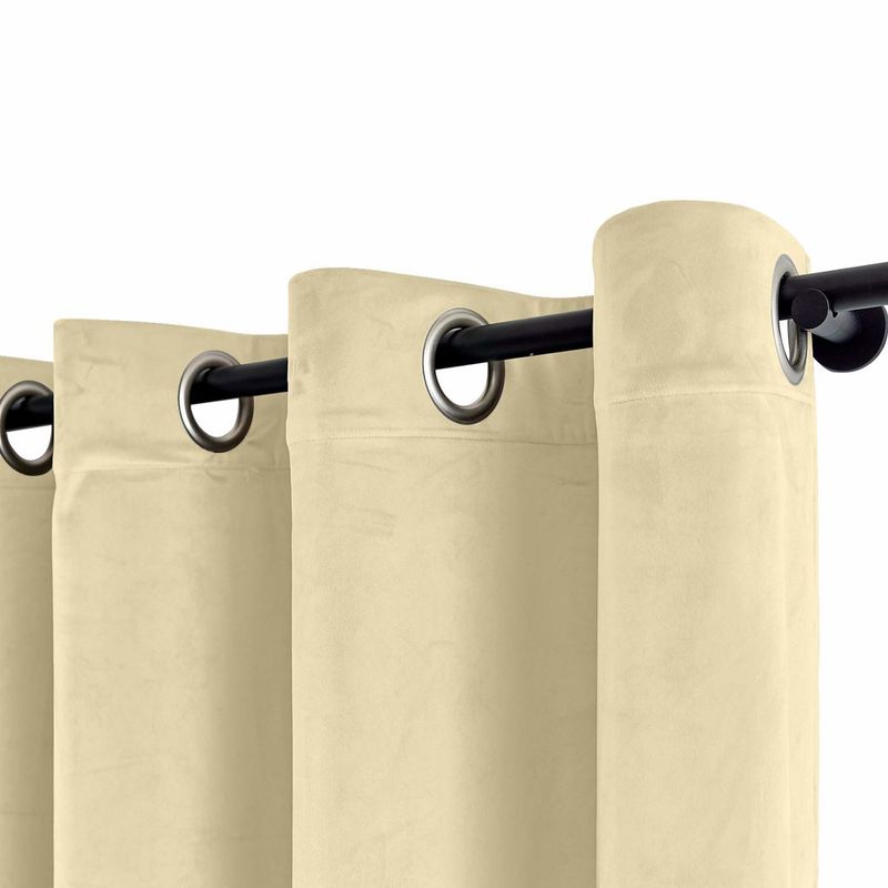 Casa si Gradina - Textile si covoare - Perdele si draperii - Draperii - Set draperii din catifea cu inele albe, Madison, 250x255 cm, densitate 700 g/ml, Crem, 2 buc - Infinity.ro