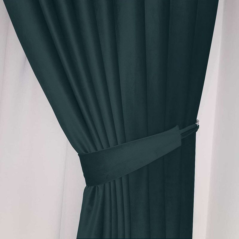 Casa si Gradina - Textile si covoare - Perdele si draperii - Draperii - Set draperii din catifea cu inele negre, Madison, 150x240 cm, densitate 700 g/ml, Denim, 2 buc - Infinity.ro