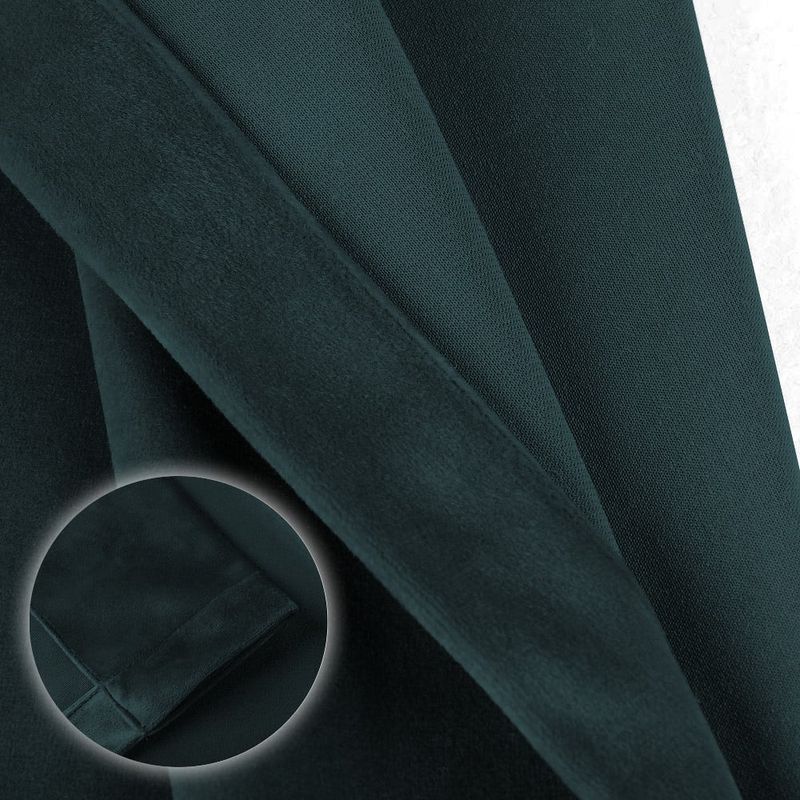 Casa si Gradina - Textile si covoare - Perdele si draperii - Draperii - Set draperii din catifea cu inele negre, Madison, 150x240 cm, densitate 700 g/ml, Denim, 2 buc - Infinity.ro