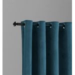 Casa si Gradina/Textile si covoare/Perdele si draperii/Draperii - Set draperii din catifea cu inele argintii, Madison, 250x260 cm, densitate 700 g/ml, Turcoaz, 2 buc - Infinity.ro
