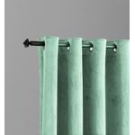 Casa si Gradina - Textile si covoare - Perdele si draperii - Draperii - Draperie din catifea cu inele negre, Madison, 150x255 cm, densitate 700 g/ml, Sage Green, 1 buc - Infinity.ro