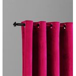 Casa si Gradina/Textile si covoare/Perdele si draperii/Draperii - Set draperii din catifea cu inele negre, Madison, 200x270 cm, densitate 700 g/ml, Magenta, 2 buc - Infinity.ro