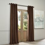 Casa si Gradina - Textile si covoare - Perdele si draperii - Draperii - Set draperii din catifea cu inele albe, Madison, 150x270 cm, densitate 700 g/ml, Dark chocolate, 2 buc - Infinity.ro