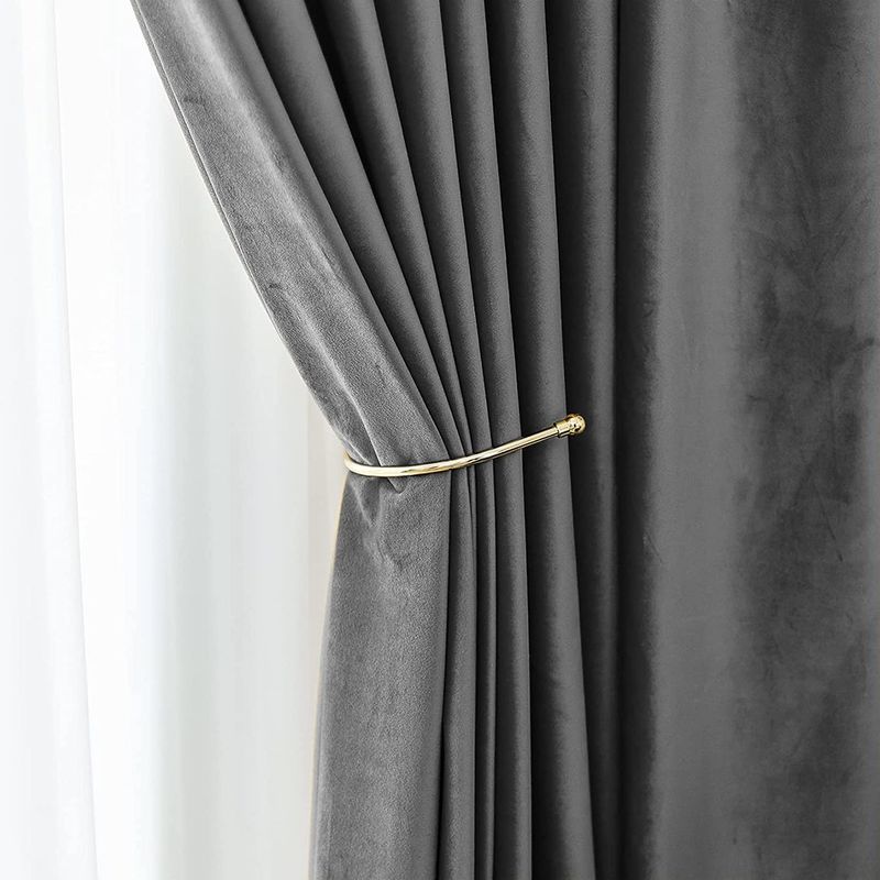 Casa si Gradina - Textile si covoare - Perdele si draperii - Draperii - Set draperii din catifea cu inele negre, Madison, 250x245 cm, densitate 700 g/ml, Anchor, 2 buc - Infinity.ro