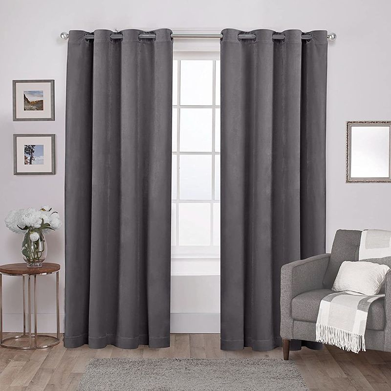 Casa si Gradina - Textile si covoare - Perdele si draperii - Draperii - Set draperii din catifea cu inele crom, Madison, 200x265 cm, densitate 700 g/ml, Anchor, 2 buc - Infinity.ro