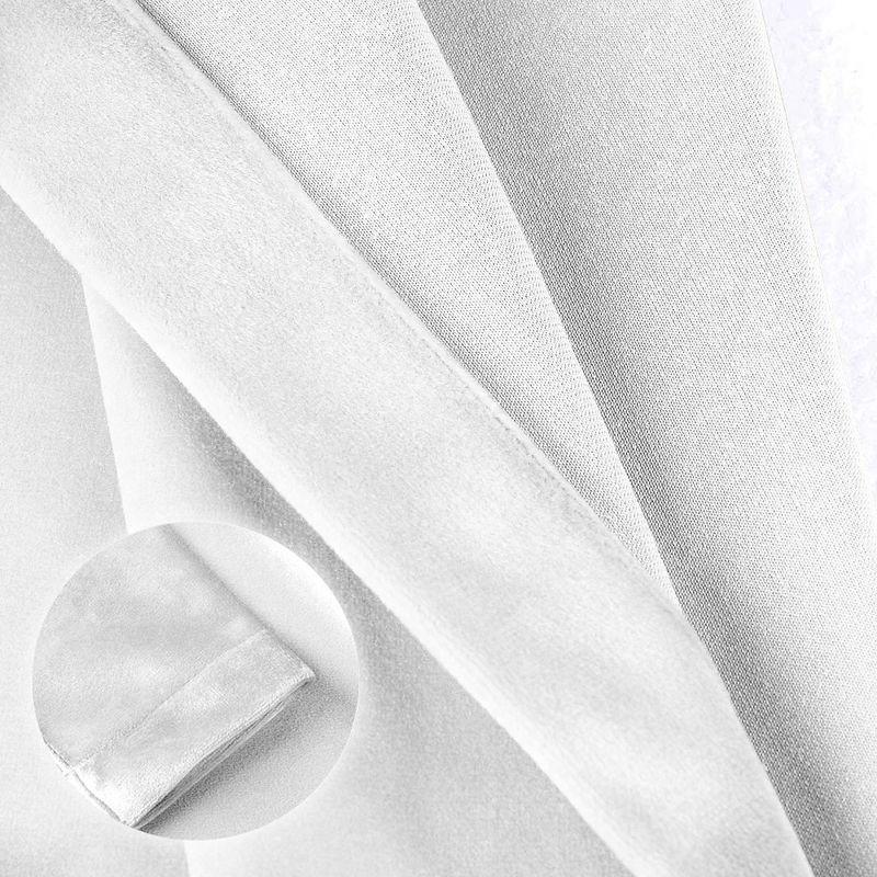 Casa si Gradina - Textile si covoare - Perdele si draperii - Draperii - Set draperii din catifea cu inele albe, Madison, 250x250 cm, densitate 700 g/ml, Alb, 2 buc - Infinity.ro