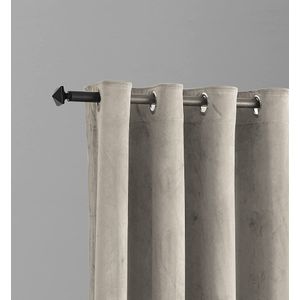 Draperie din catifea cu inele argintii, Madison, 200x245 cm, densitate 700 g/ml, Sand Dollar, 1 buc