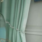 Casa si Gradina - Textile si covoare - Perdele si draperii - Draperii - Draperie din catifea cu inele crom, Madison, 200x220 cm, densitate 700 g/ml, Sage Green, 1 buc - Infinity.ro