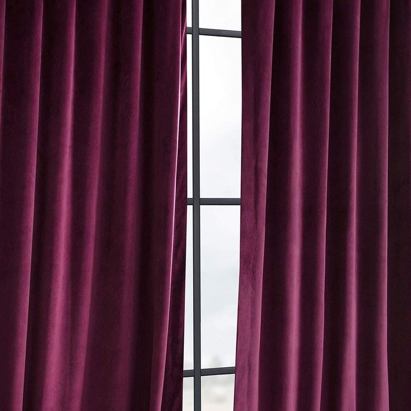 Casa si Gradina - Textile si covoare - Perdele si draperii - Draperii - Set draperii din catifea cu inele negre, Madison, 200x250 cm, densitate 700 g/ml, Mulberry, 2 buc - Infinity.ro