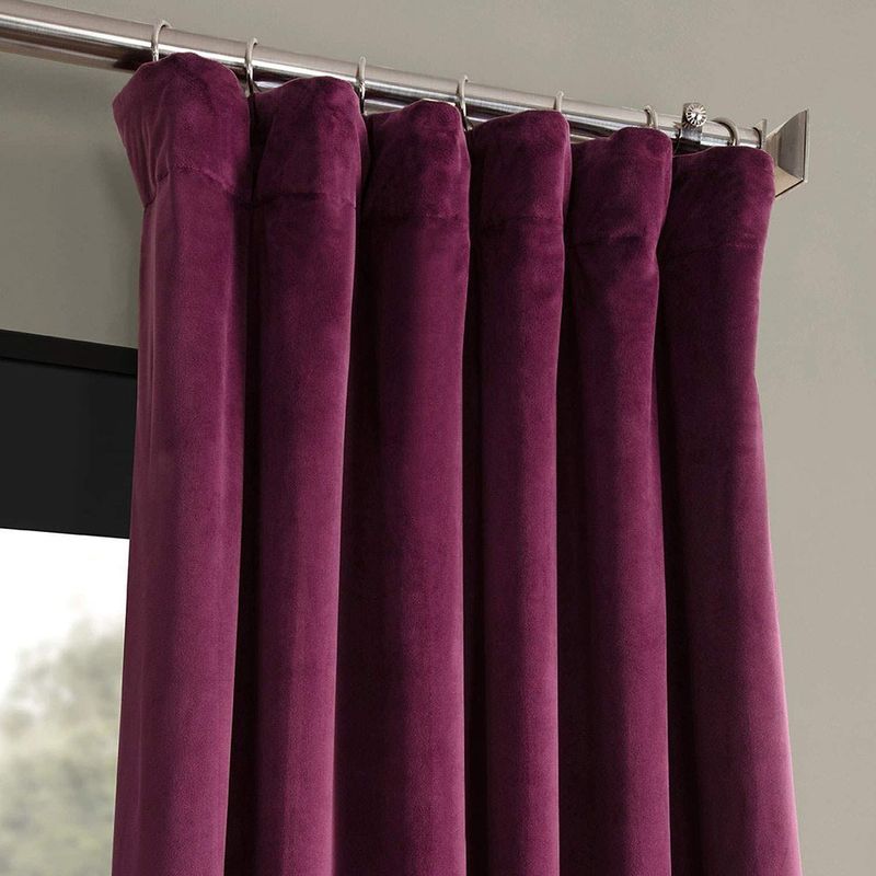 Casa si Gradina - Textile si covoare - Perdele si draperii - Draperii - Draperie din catifea cu inele crom, Madison, 150x215 cm, densitate 700 g/ml, Mulberry, 1 buc - Infinity.ro