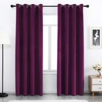 Casa si Gradina - Textile si covoare - Perdele si draperii - Draperii - Draperie din catifea cu inele crom, Madison, 150x215 cm, densitate 700 g/ml, Mulberry, 1 buc - Infinity.ro